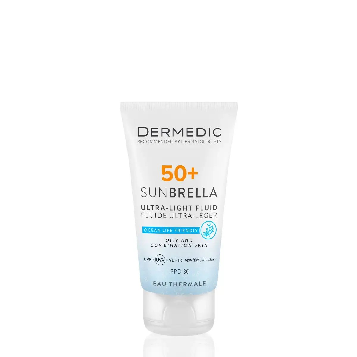 Ultralekki krem ochronny SPF 50+ dla skóry tłustej i mieszanej, 40 ML
