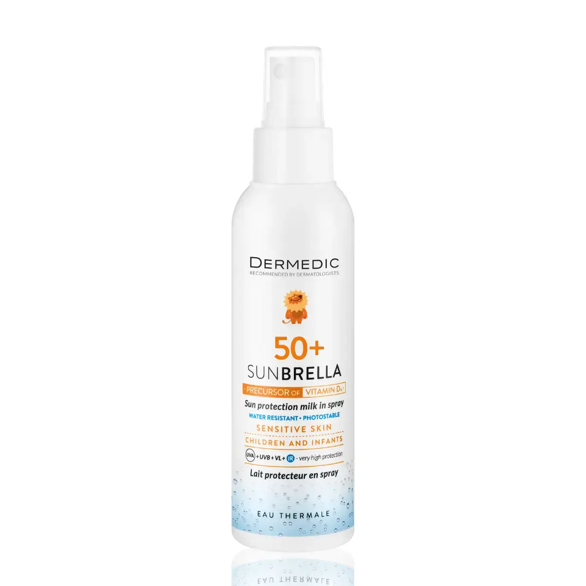 Sun protection milk in spray SPF 50+ for children over 6 months of age