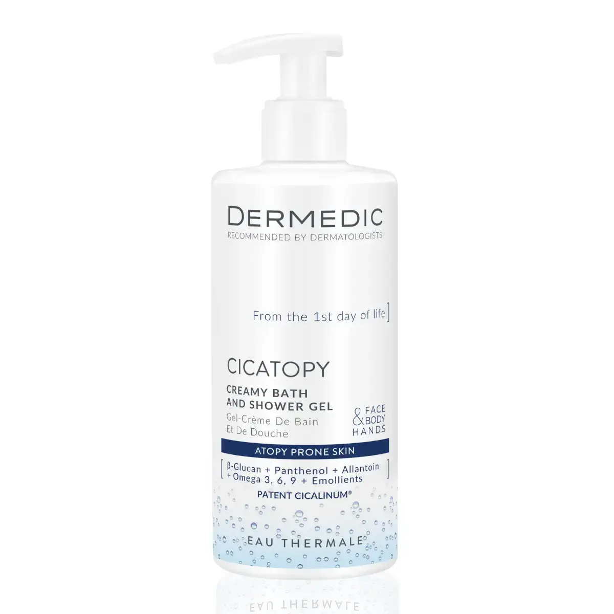 Creamy bath and shower gel for adults, and children from the 1st day of life